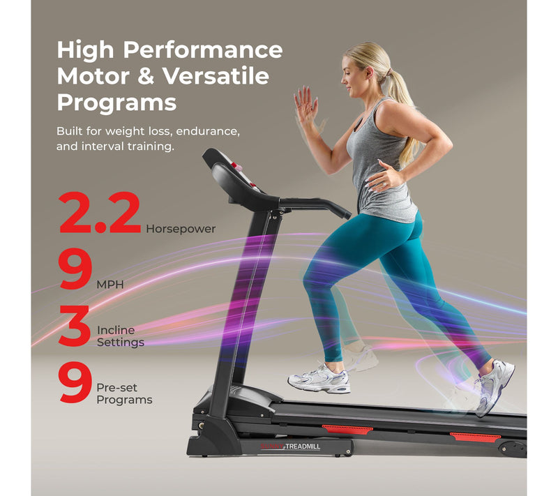 Sunny Manual Incline SMART Treadmill — View 2
