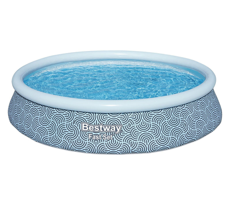Bestway Inflatable Fast Set Pool Set Blue Abstract 13"x 33" — View 4
