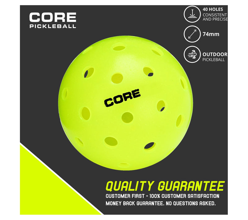 CORE Pickleball Outdoor Neon Balls - 100 Pack — View 3