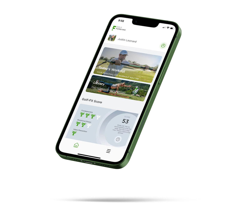 GolfForever Training System w 1-Yr App Membership, Bag & Swing Trainer — View 2