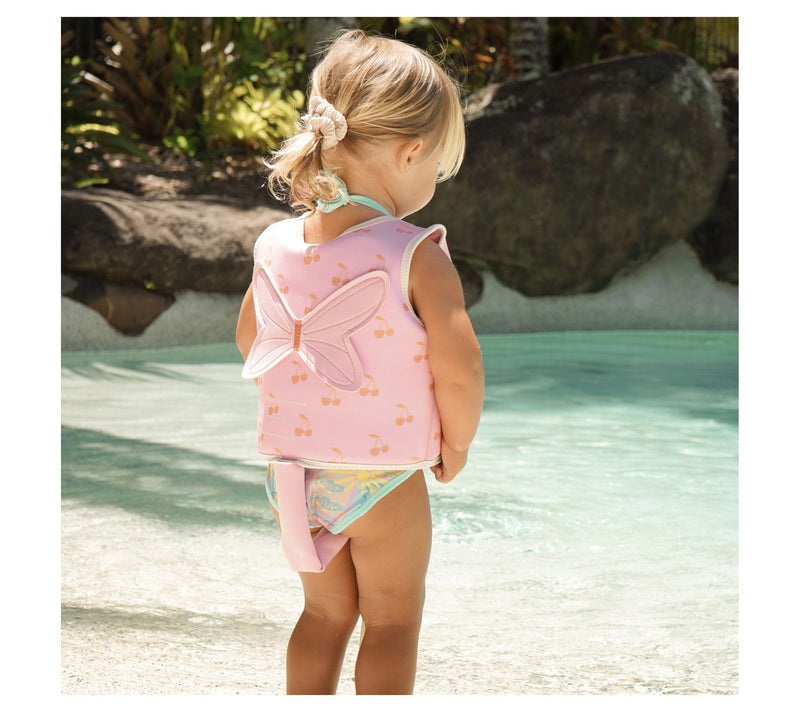 Sunnylife Kids Swim Vest - Cotton Candy Cherry — View 10