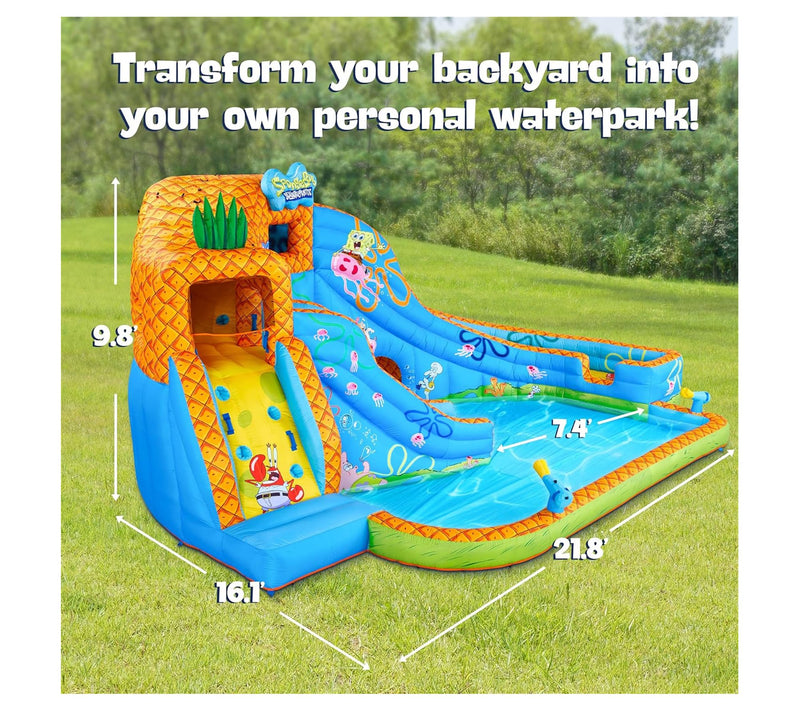 Sunny & Fun SpongeBob Deluxe Inflatable Water Slide — View 4
