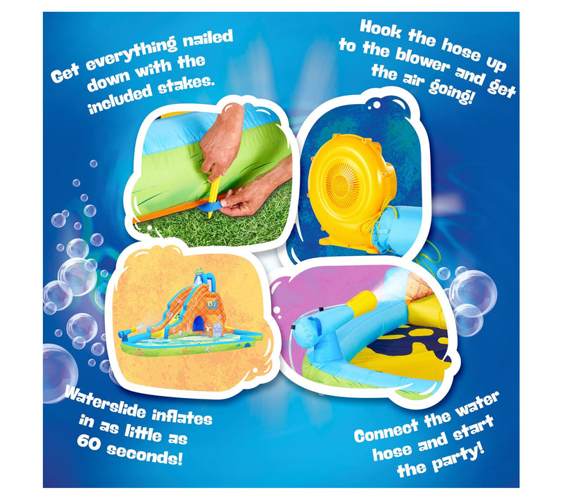 Sunny & Fun SpongeBob Slide 'N Spray InflatableWater Slide — View 5