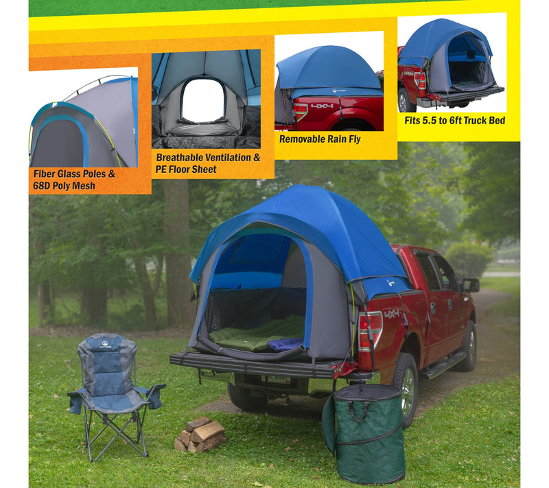 Wakeman Truck Bed Tent Water-Resistant Vented Camper Shell — View 4
