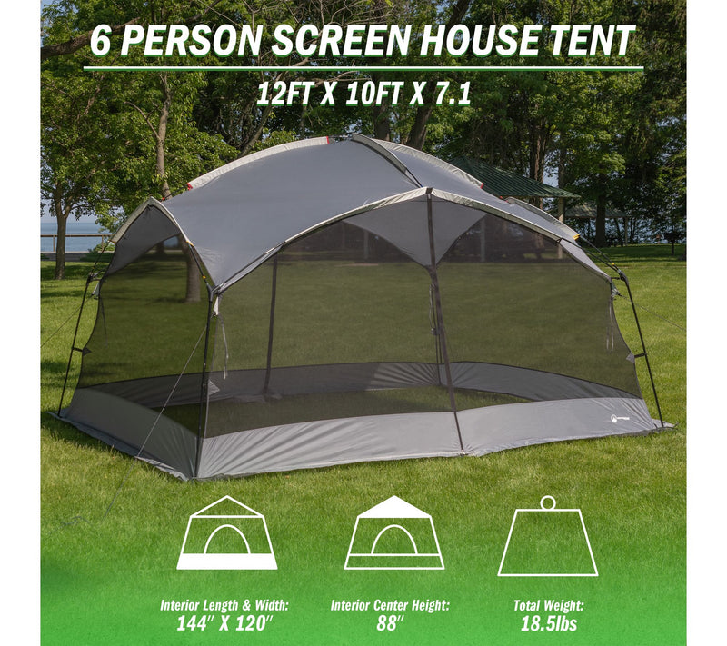 Wakeman Pop Up Canopy Screen S un Shade Gazebo w/ Mosquito Ne — View 5