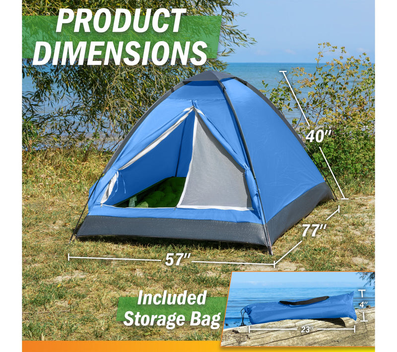 Wakeman 2 Person Camping Pop Up Tent w/ Rain Fly Lightweight — View 14