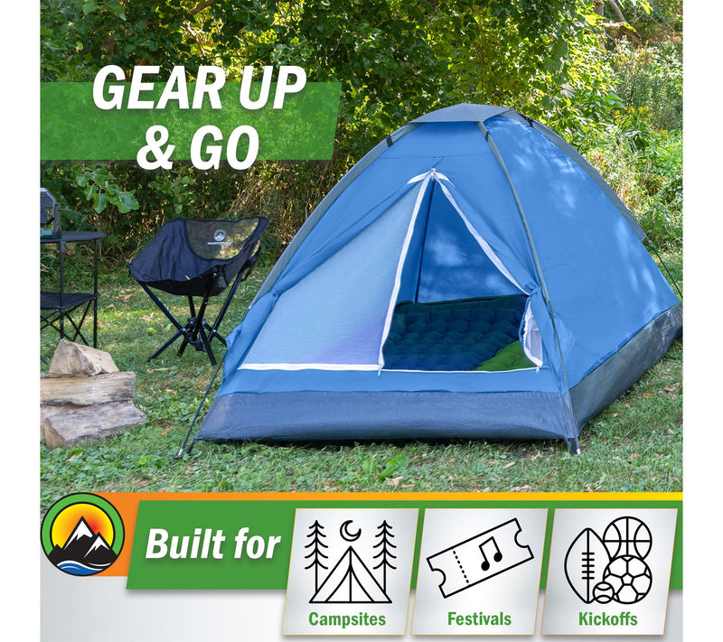 Wakeman 2 Person Camping Pop Up Tent w/ Rain Fly Lightweight — View 18