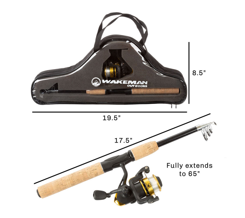 Wakeman Telescopic Carbon Fiber 5.5' Fishing Pole Ambidextrous — View 5
