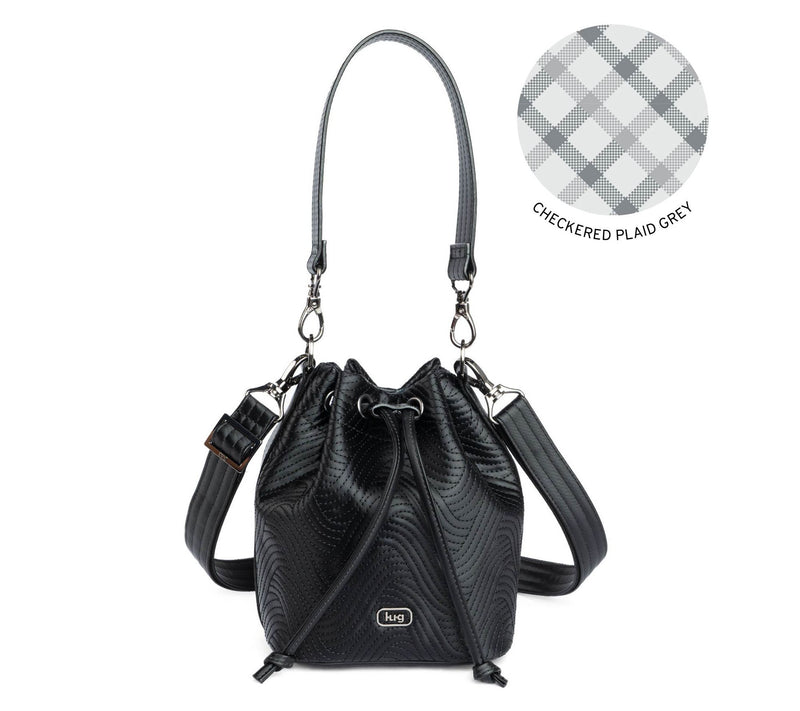 Lug Satin Luxe Drawstring Bucket Bag - Whirlybird — View 3