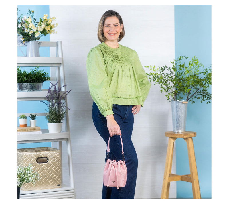 Lug Satin Luxe Drawstring Bucket Bag - Whirlybird — View 22