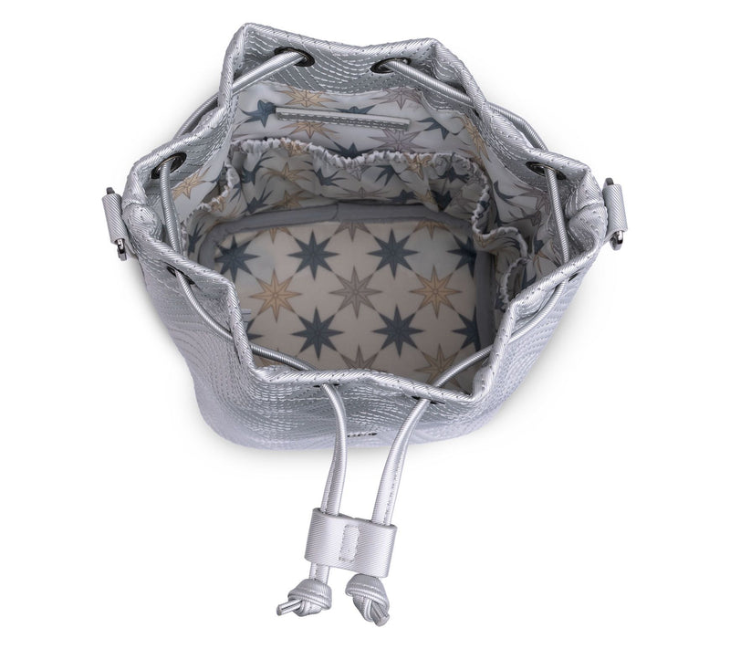 Lug Satin Luxe Drawstring Bucket Bag - Whirlybird — View 19