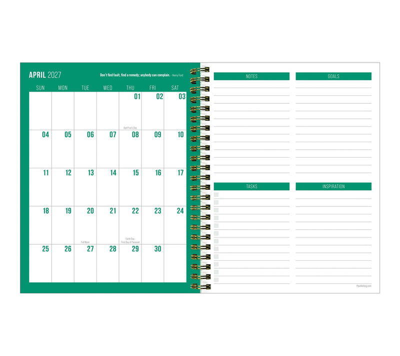TF Publishing Buds & Blooms Medium Weekly Monthly Planner — View 3