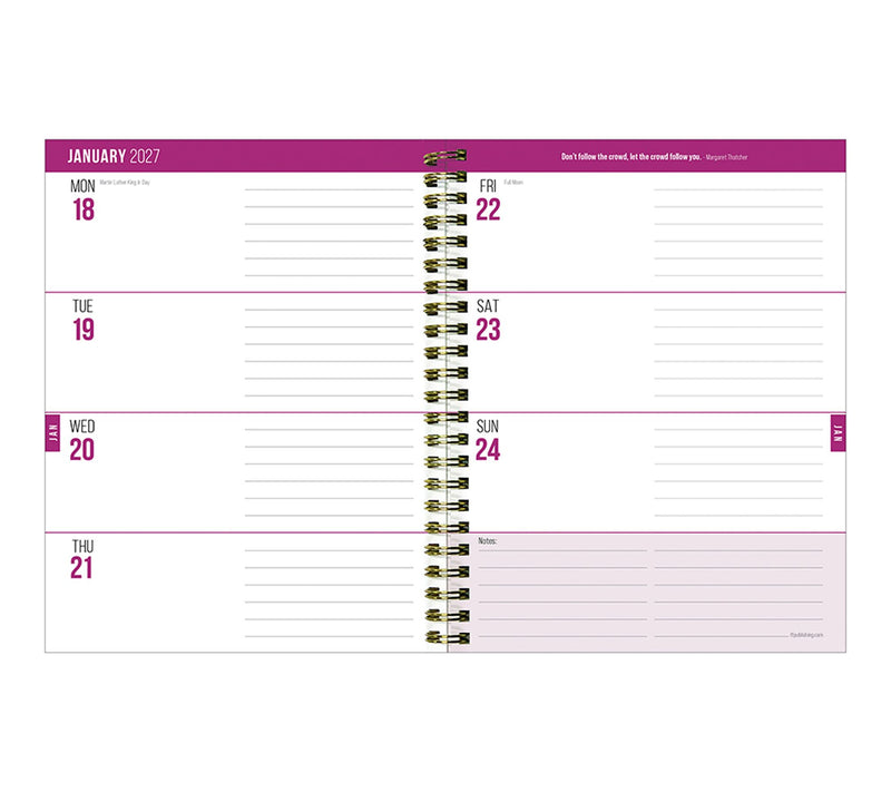 TF Publishing Spicy Cat Medium Weekly Monthly Planner — View 2