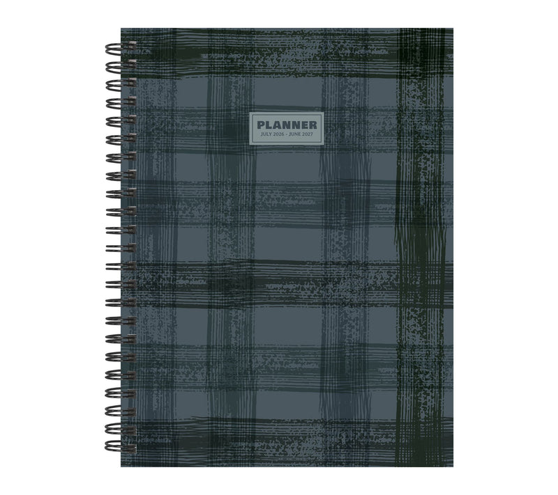 TF Publishing Blue Flannel Medium Weekly Monthly Planner — Main view
