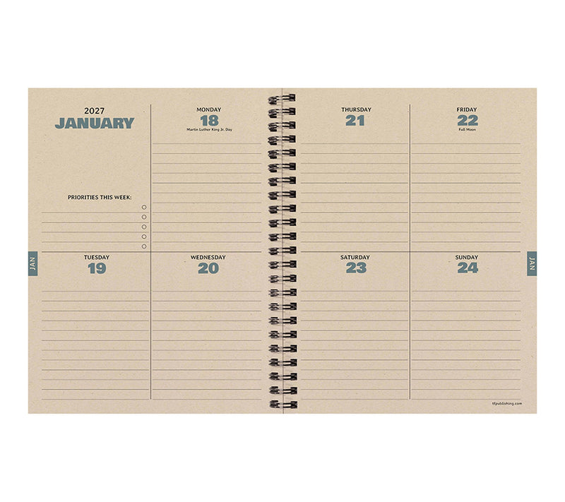TF Publishing Green Forest Medium Weekly Monthly Planner — View 4