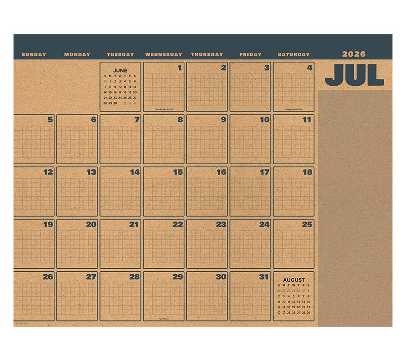 TF Publishing Trail + Timber Large Desk Pad Monthly Blot — View 3