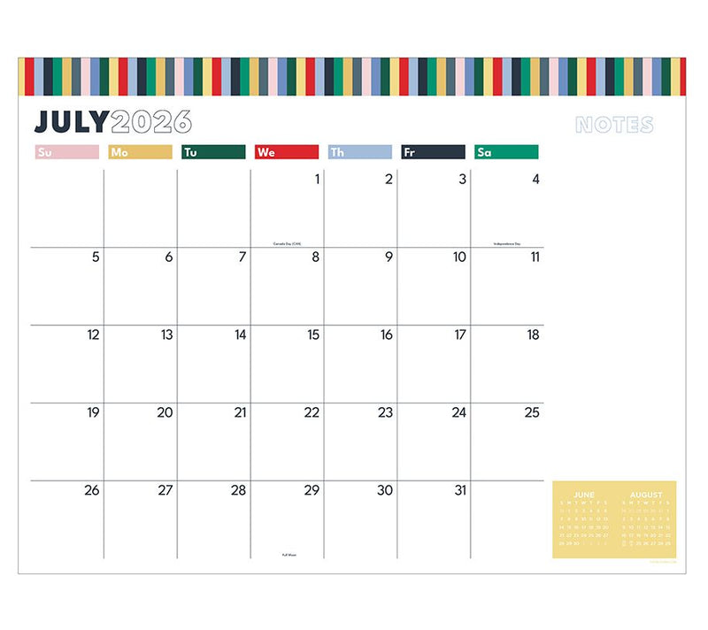 TF Publishing Long Weekend Large Desk Pad Monthly Blot — View 3