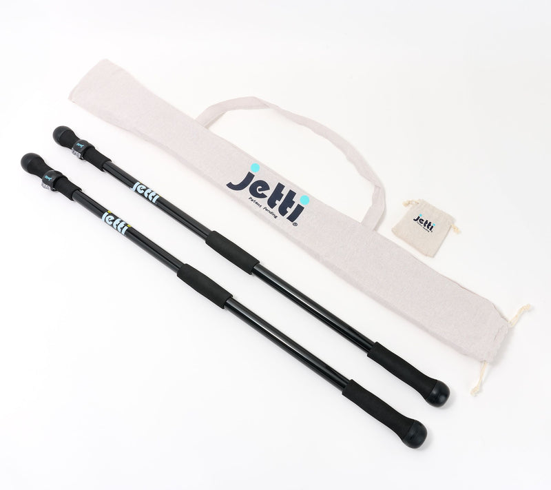 Jetti Weighted Walking Poles w Bag and 2 Light Attachments — View 3
