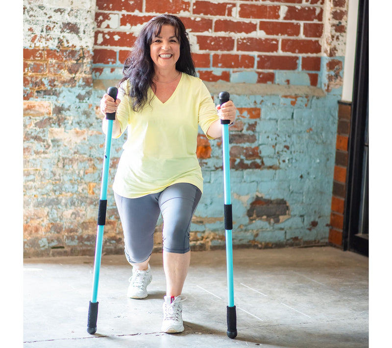 Jetti Weighted Walking Poles w Bag and 2 Light Attachments — View 10