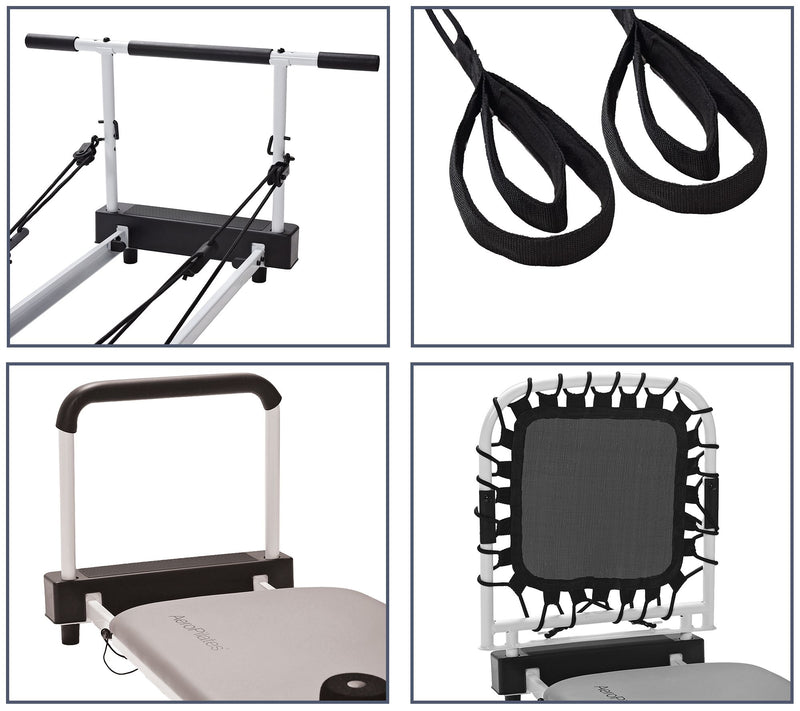 Pilates Home Studio 4-Cord Reformer with DVDs and Wallchart — View 10