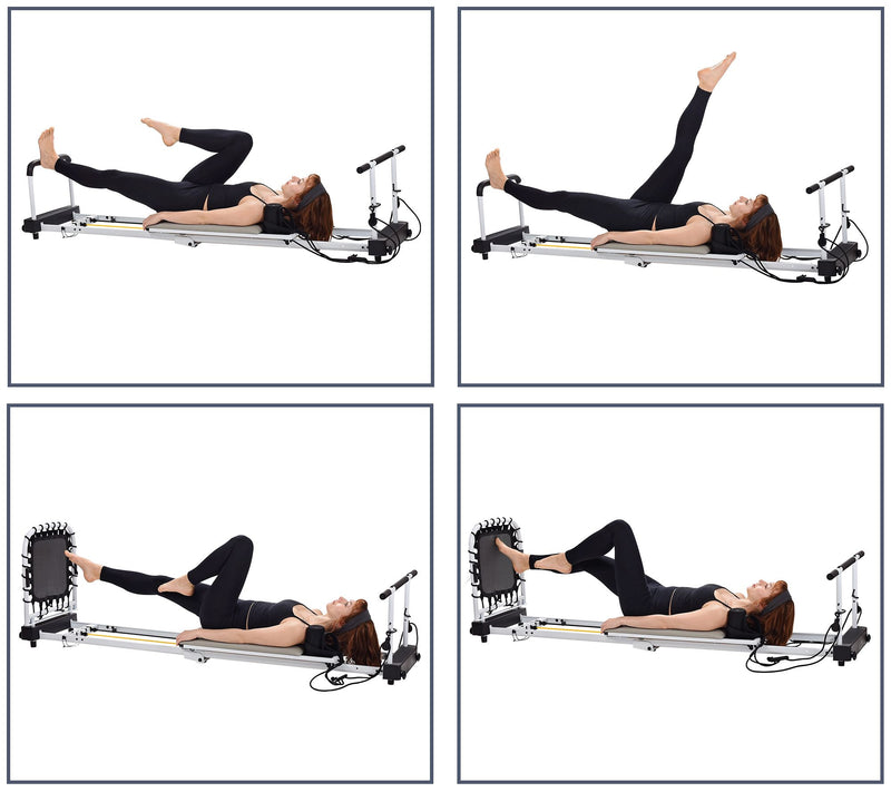Pilates Home Studio 4-Cord Reformer with DVDs and Wallchart — View 12