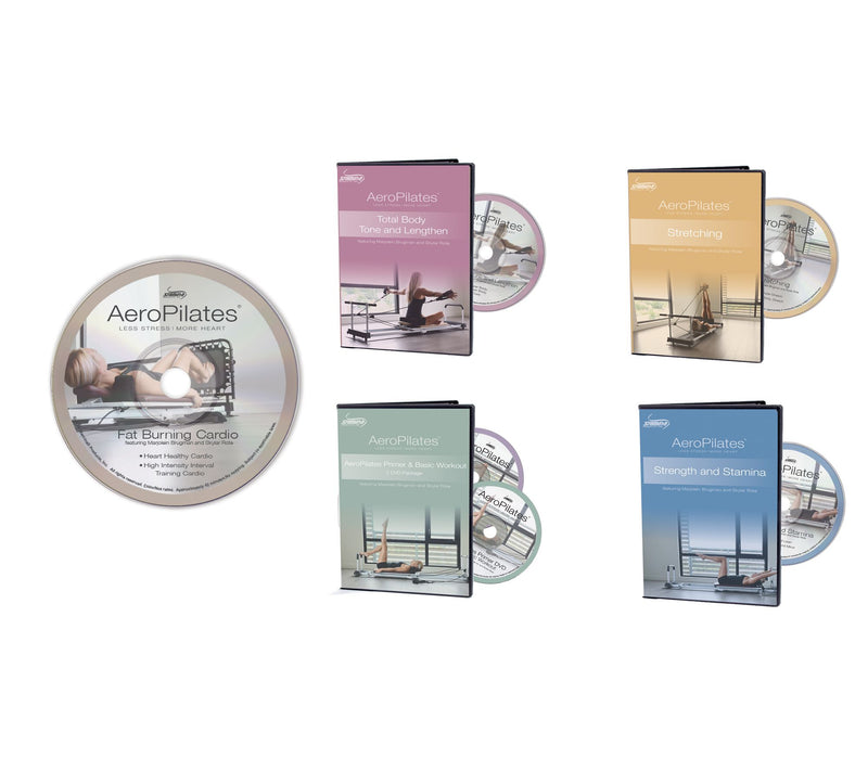 Pilates Home Studio 4-Cord Reformer with DVDs and Wallchart — View 13