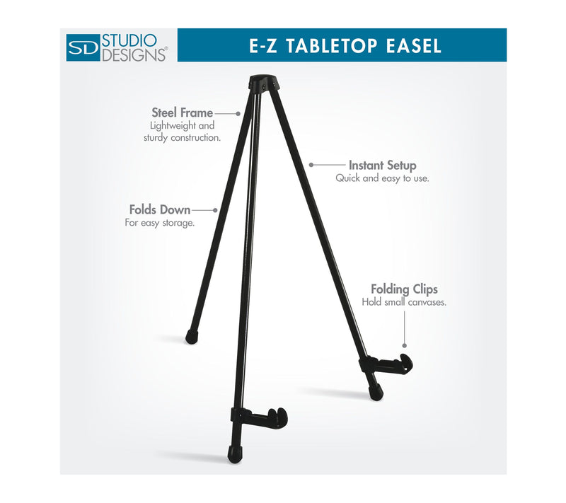 Studio Designs E-Z Tabletop Metal Easel  for Art or Sign — View 3