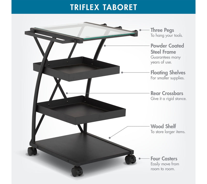 Studio Designs Triflex Mobile 4 Shelf Art and Craft Organizer — View 2