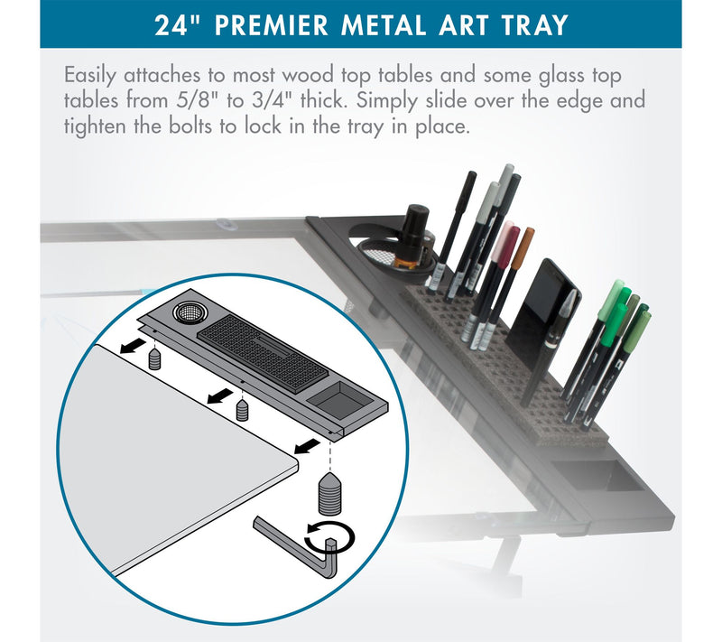 Studio Designs 24" Premier Metal Storage for Drafting Table — View 3