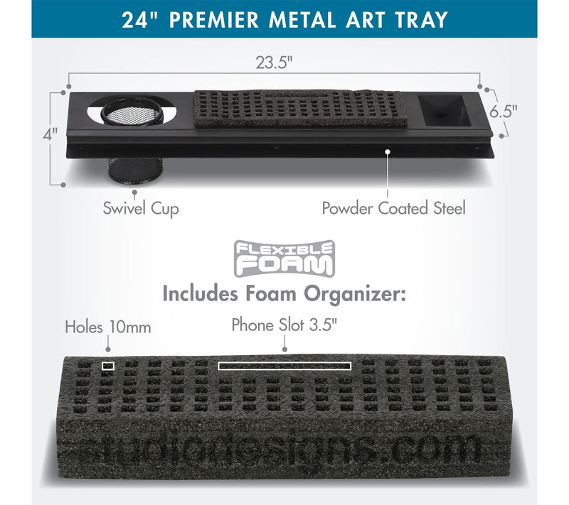 Studio Designs 24" Premier Metal Storage for Drafting Table — View 2