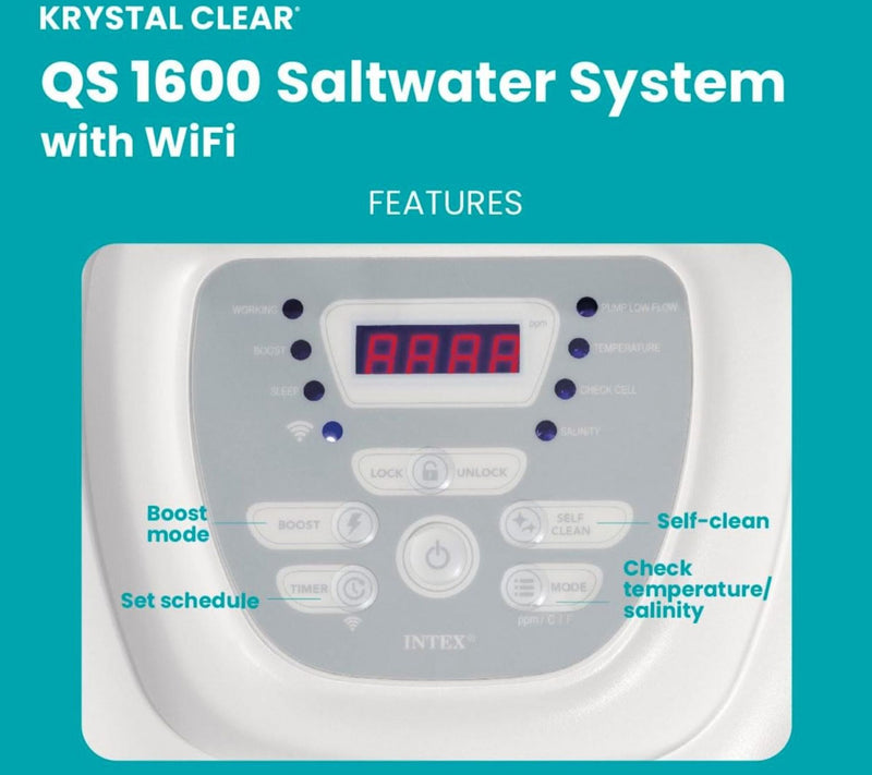 Intex Krystal C lear Saltwater Chlorine System QS1600 — View 4