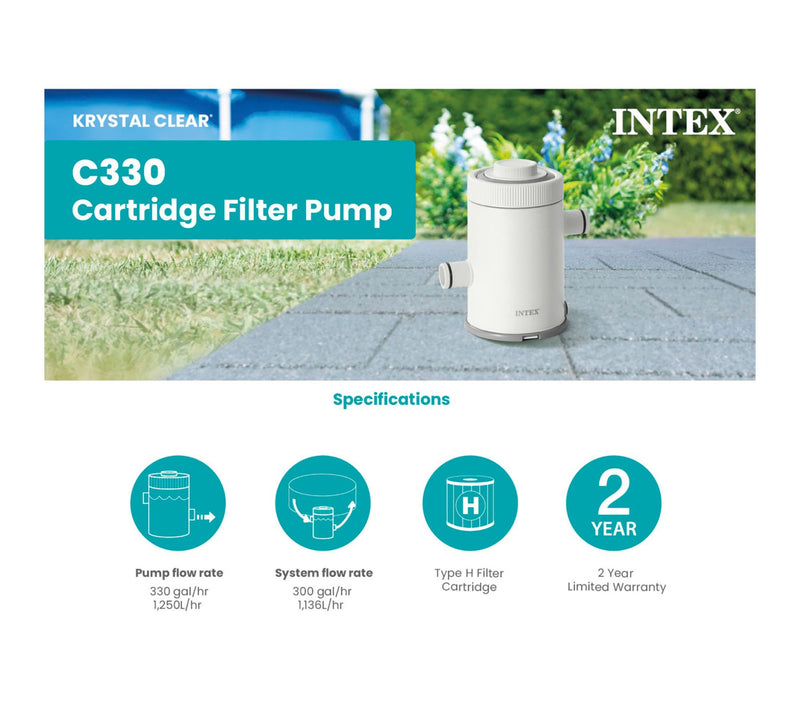 Intex Krystal Clear Cartridge Filter Pump C330 — View 6