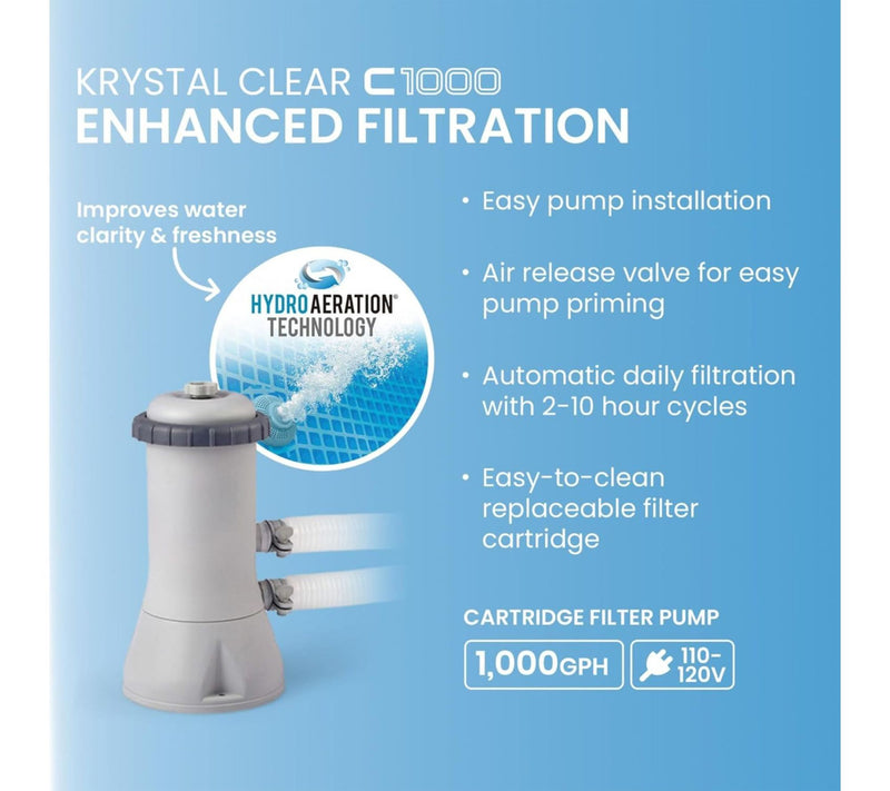 Intex Krystal Clear Cartridge Filter Pump C1000 — View 3