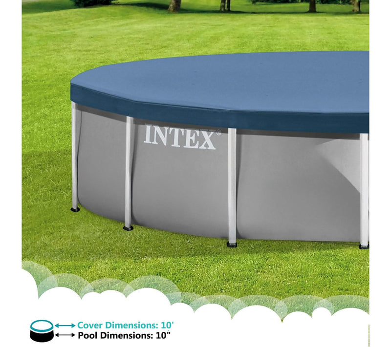 Intex Round 10 ft Metal Frame Debris Pool Cover — View 5