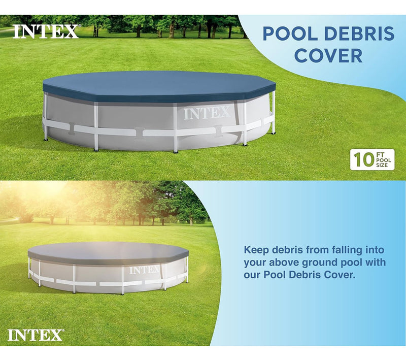Intex Round 10 ft Metal Frame Debris Pool Cover — View 6