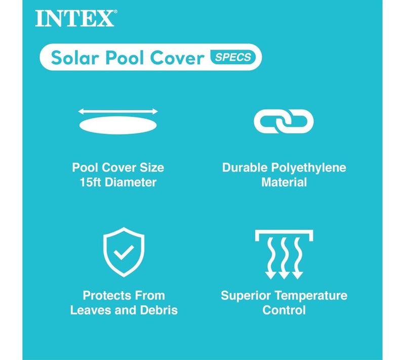 Intex Round 15 ft Solar Pool Cover — View 3