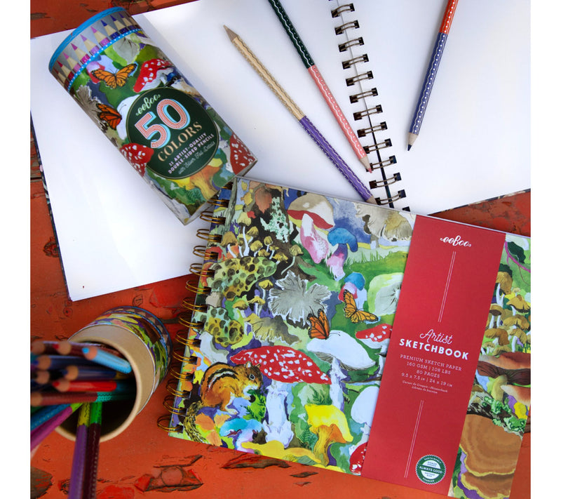 eeBoo Piece & Love Artist Sketchbook Mushrooms — View 4