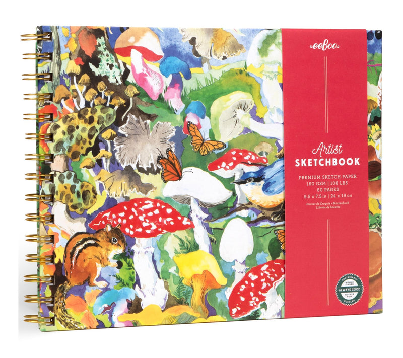 eeBoo Piece & Love Artist Sketchbook Mushrooms — Main view