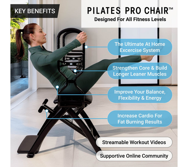 Pilates Pro Chair with Adjustable Handles & Resistance — View 9
