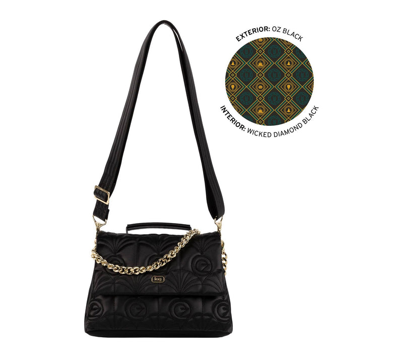 Wicked x Lug Satin Luxe Top Handle Flap Crossbody - Plie — View 7