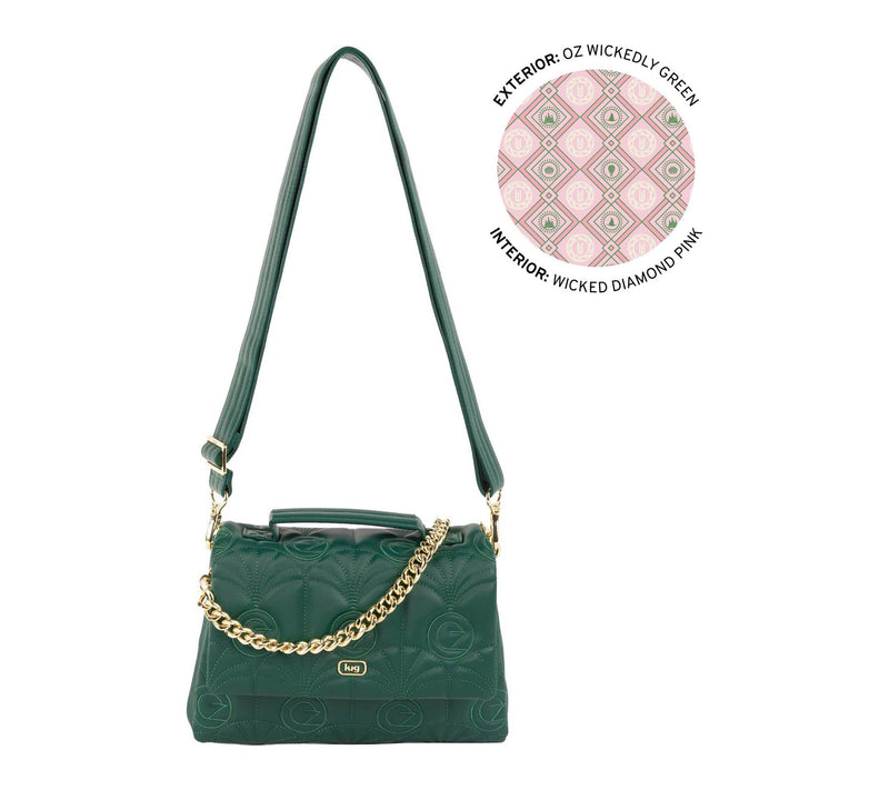 Wicked x Lug Satin Luxe Top Handle Flap Crossbody - Plie — View 5