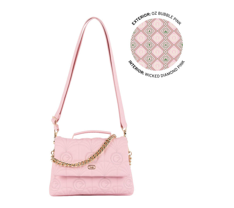 Wicked x Lug Satin Luxe Top Handle Flap Crossbody - Plie — View 3