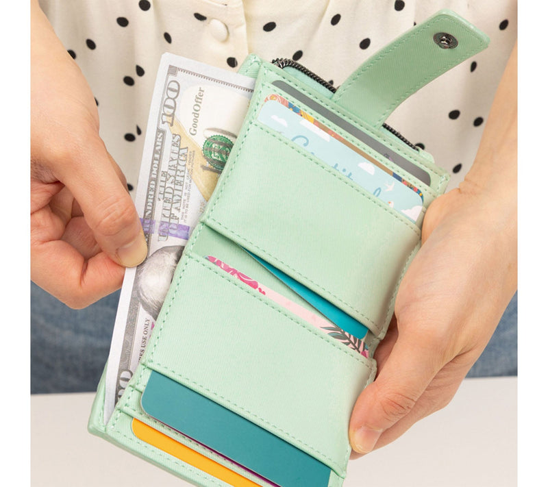 Lug Satin Luxe Compact Wallet with Clasp - Hurdle — View 4