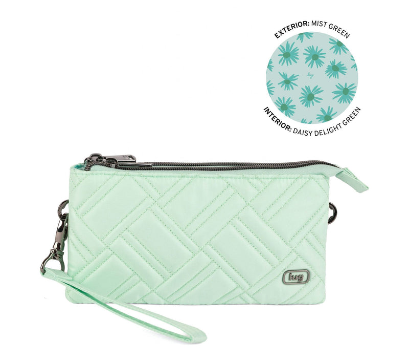 Lug Quilted Top Zip Pouch with Wristlet Strap-Frolic — View 17