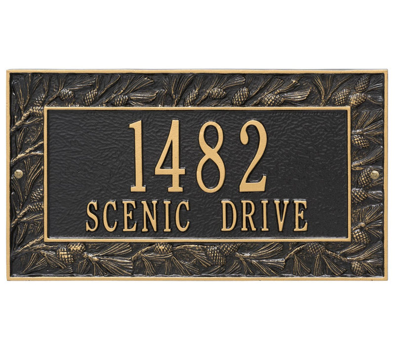 Pinecone - Standard Wall Address Sign — View 2