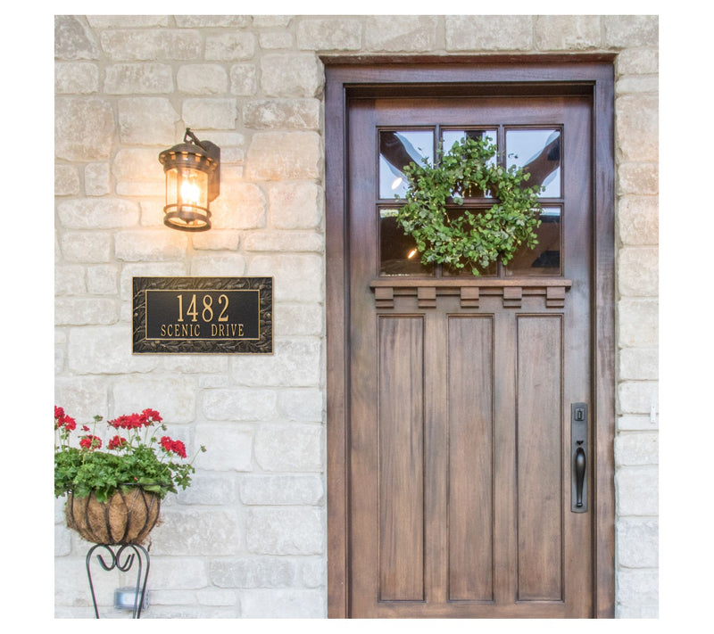 Pinecone - Standard Wall Address Sign — View 10