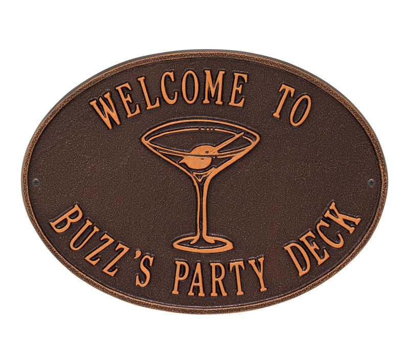 Personalized Martini Plaque — Main view