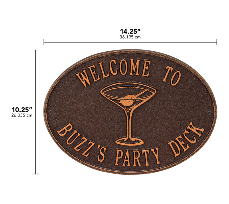 Personalized Martini Plaque — View 2