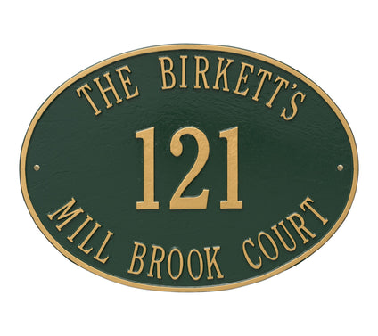 Personalized Hawthorne Oval - Estate Wall