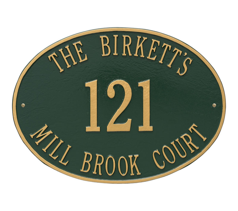Personalized Hawthorne Oval - Estate Wall — Main view